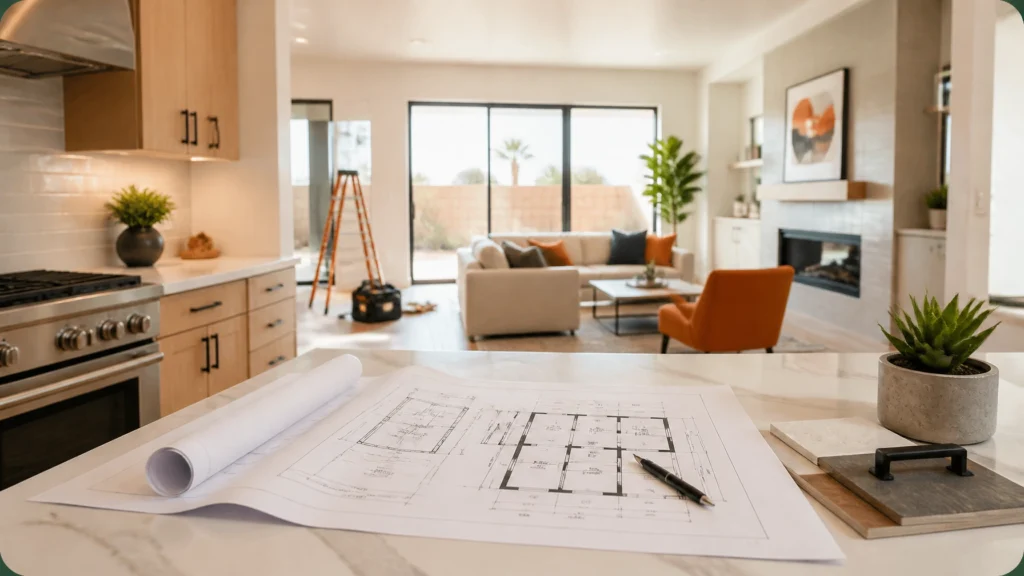 Phoenix home remodeling and renovation project in progress